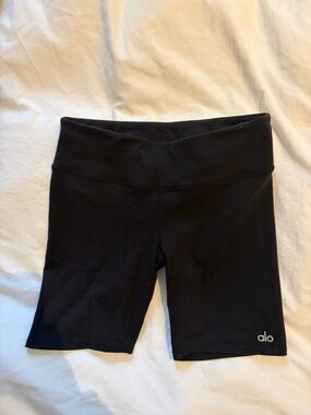ALO Yoga Black High-Waist Bike Shorts